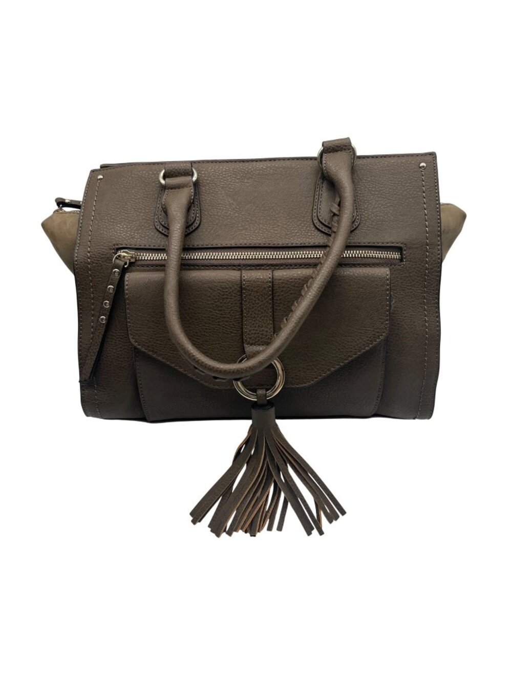 Sonoma Brown Faux Leather Satchel/Tote Bag